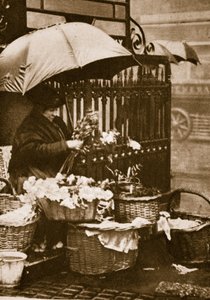 Une vendeuse de fleurs à Piccadilly Circus